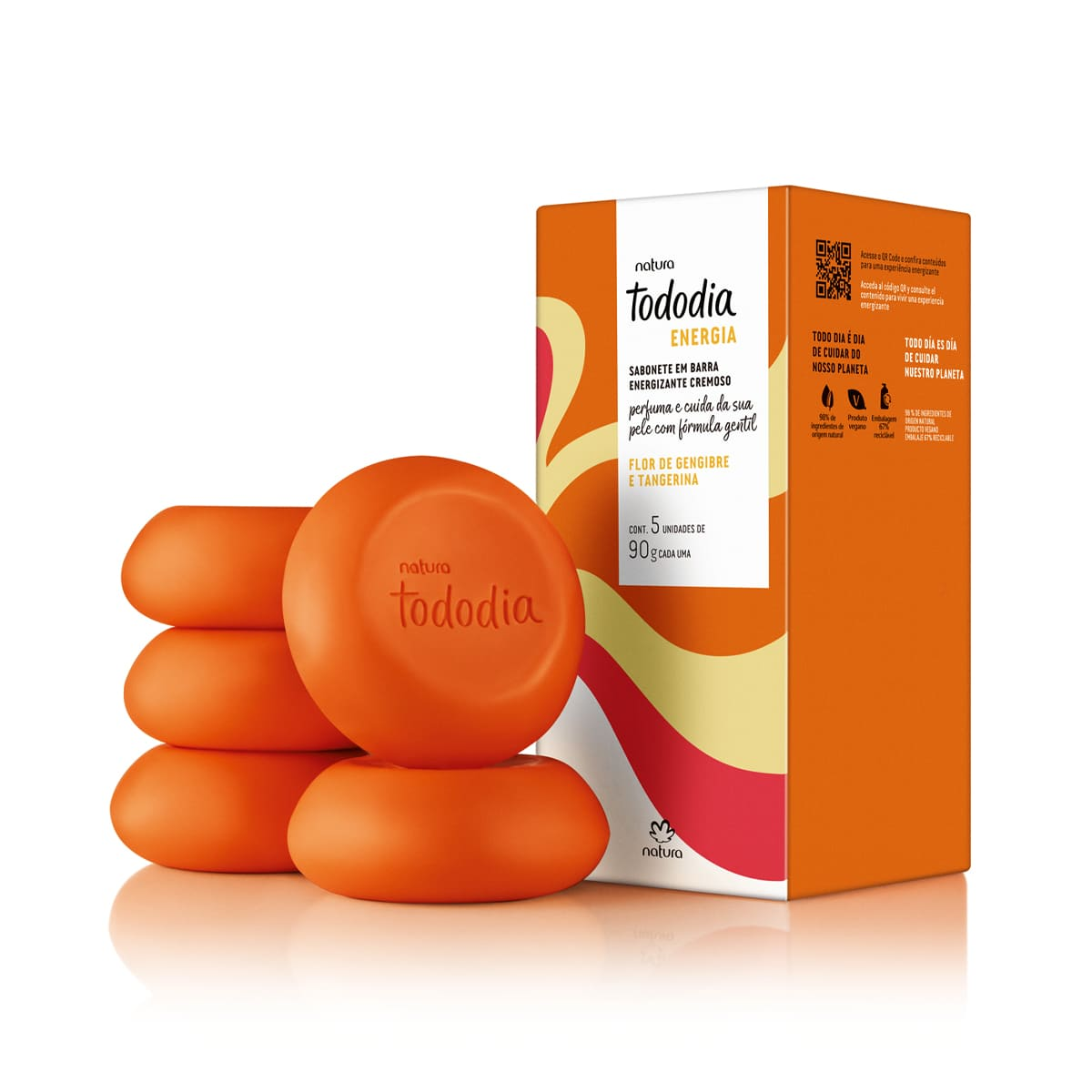 Natura - Kit Sabonete 5 und flor de jengibre 90g